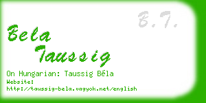bela taussig business card